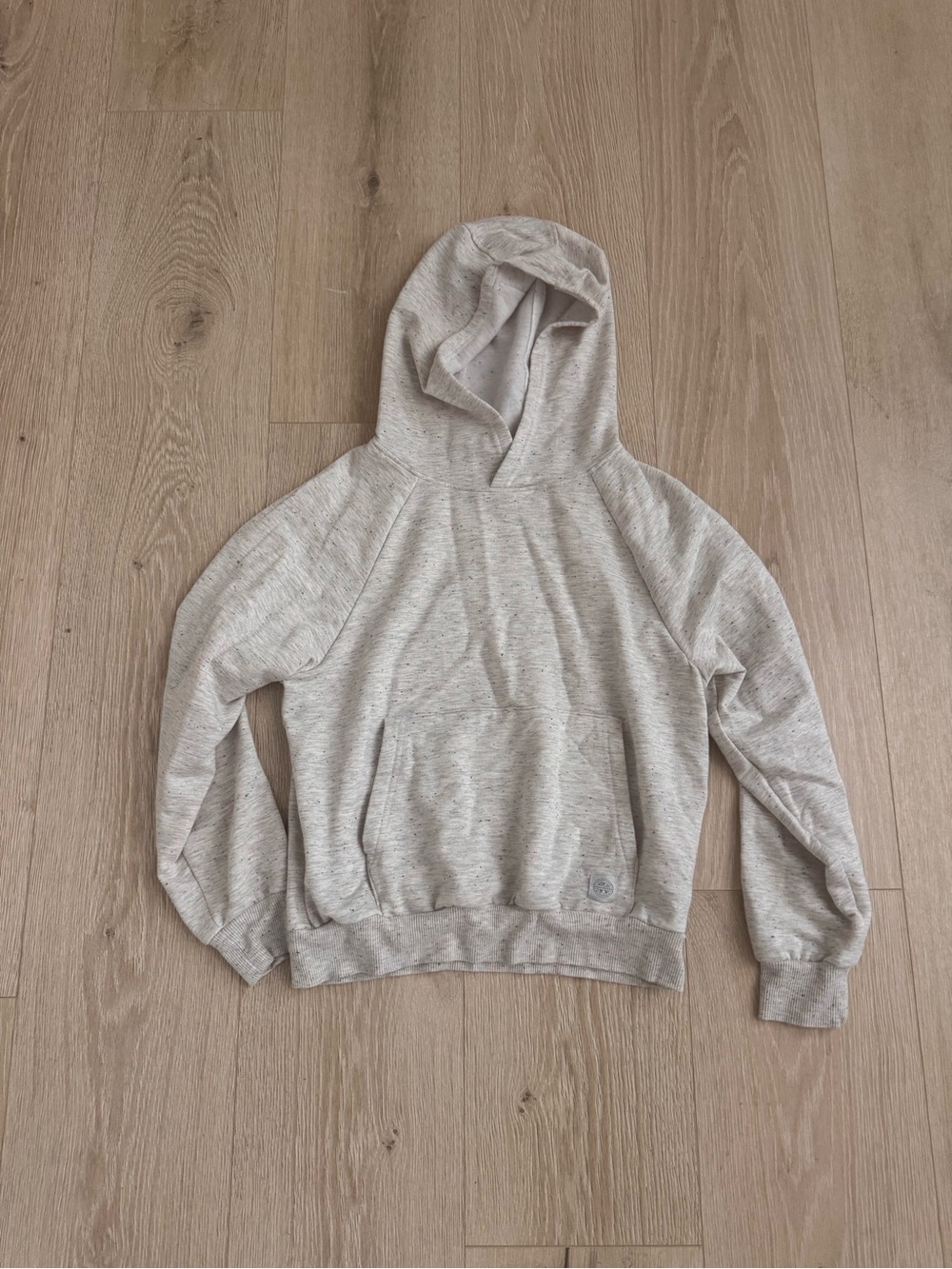 Mondetta Heather Gray Hoodie with Pink and Navy Flecks